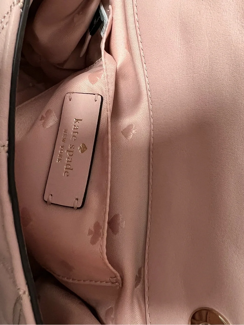 Kate Spade Small Quilted Rose Smoke Pink Natalia Shoulder Crossbody Bag